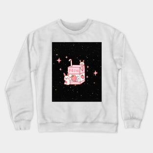 Japanese aesthetics kawaii strawberry milk shake Crewneck Sweatshirt